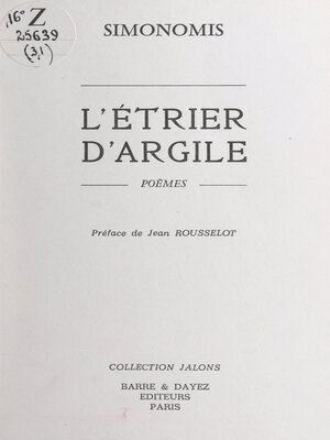 cover image of L'étrier d'argile